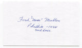 Ford "Moon" Mullen Signed 3x5 Index Card Autographed Baseball 1939 Oregon Ducks