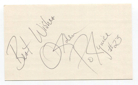 Olden Polynice Signed 3x5 Index Card Autographed NBA Seattle SuperSonics