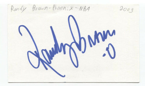 Randy Brown Signed 3x5 Index Card Autograph Signature NBA Chicago Bulls