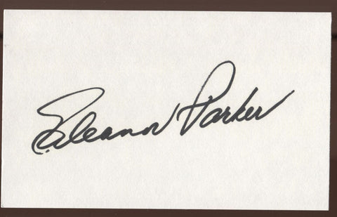 Eleanor Parker  Signed Index Card Autographed Signature Auto 