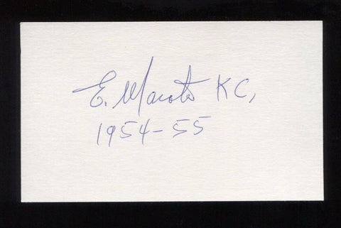 Enrique Maroto Signed 3x5 Index Card Signature Autograph Baseball