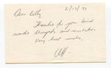 Cliff Drysdale Signed Index Card Autographed Tennis 1972 US Open Win