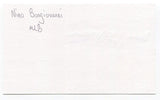 Nino Bongiovanni Signed 3x5 Index Card Autographed Baseball Cincinatti Reds 1939