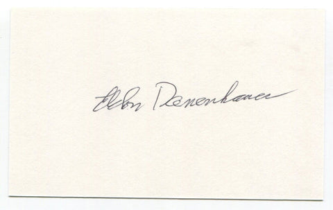 George Cisar Signed 3x5 Index Card Autographed Baseball MLB Brooklyn Dodgers