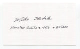 Mike White Signed 3x5 Index Card Autograph Baseball MLB Houston Colt .45s