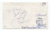 Hugh Panero Signed 3x5 Index Card Autographed Signature Actor