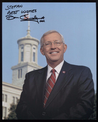 Don Sundquist Signed 8x10 Photo Tennessee Governor Autographed