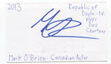Mark O'Brien Signed 3x5 Index Card Autograph Signature Actor