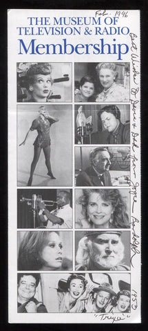 Joyce Randolph Signed Sheet Brochure Autographed Letter 