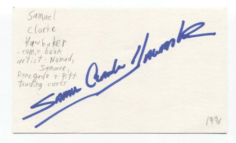 S. Clarke Hawbaker Signed 3x5 Index Card Autograph Signature Comic Artist Marvel