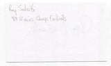 Ray Sadecki Signed 3x5 Index Card Autographed Baseball 1964 St Louis Cardinals