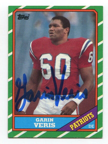 1986 Topps Garin Veris Signed Card Football NFL Autographed AUTO #38