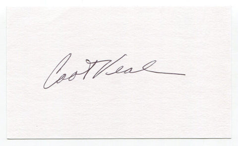 Coot Veal Signed 3x5 Index Card Autograph Baseball MLB