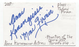 Anne Kanengeiser Signed 3x5 Index Card Autographed Signature Actress