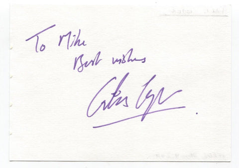 Giles Cooper Signed Page Autographed Signature Inscribed "To Mike" 