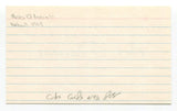 Bob O'Farrell Signed Index Card Autographed Baseball MLB Chicago Cubs Debut 1915