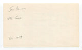 John Hollison Signed Index Card Autographed Baseball Chicago Colts Debut 1892