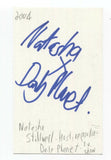 Natasha Stillwell Signed 3x5 Index Card Autographed Signature Reporter Producer