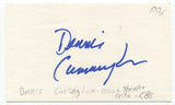 Dennis Cunningham Signed 3x5 Index Card Autographed Theater Film Critic