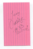 Terry Catledge Signed 3x5 Index Card Autographed Basketball Philadelphia 76ers