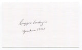 Rugger Ardizoia Signed 3x5 Index Card Autographed Signature New York Yankees 