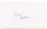 Francis "Frank" Bolling Signed 3x5 Index Card Autographed Detroit Tigers MLB