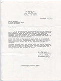 Ed Begley Jr. Signed Letter Autographed TLS AUTO  BATMAN Content