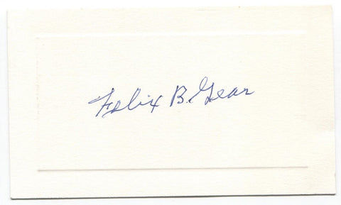 Felix B. Gear Signed Card Autographed Signature Presbyterian Church Leader 