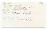 Michael Jayston Signed 3x5 Index Card Autographed Signature Dr. Who
