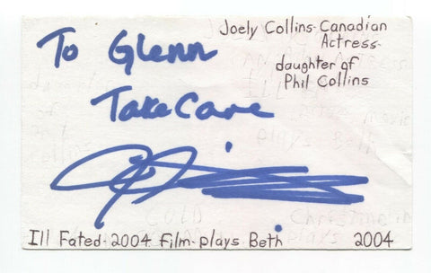 Joely Collins Signed 3x5 Index Card Autographed Signature Actress