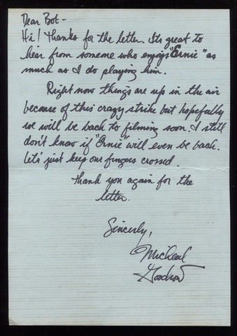 Michael Goodrow Autographed ALS Letter Signed - Ernie From "Eight is Enough"