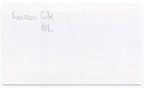 Emerson Cole Signed 3x5 Index Card Autographed Football 1950 Cleveland Browns