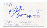 Jivaro Smith Signed 3x5 Index Card Autograph Actor Kinky Boots