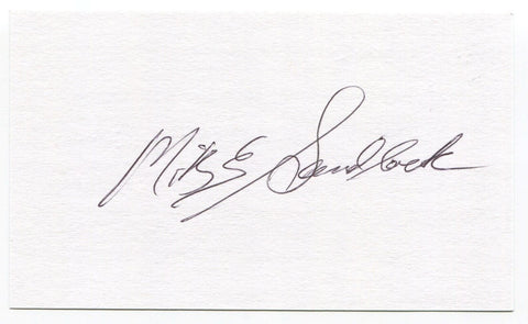 Mike Sandlock Signed 3x5 Index Card Autographed MLB Baseball Brooklyn Dodgers