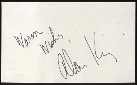 Alan King Signed Index Card Signature Vintage Autographed AUTO 