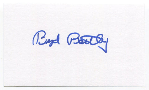 Boyd Bartley 3x5 Index Card Autographed Signature Brooklyn Dodgers Shortstop