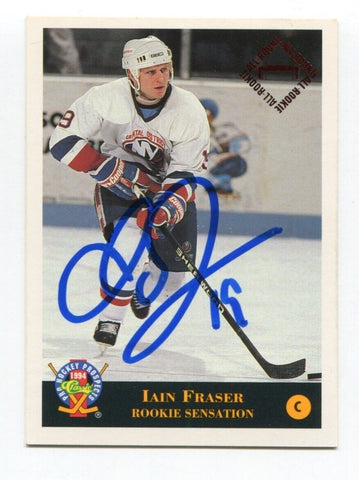 1994 Classic Games Iain Fraser Signed Card Hockey RC Autograph AUTO #15