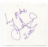 Bobby Davro Signed Page Autographed Signature Inscribed "To Mike" 