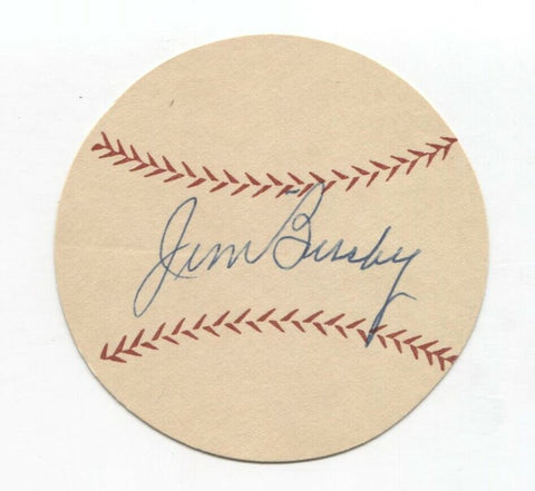 Jim Busby Signed Paper Baseball Autographed Signature Chicago White Sox