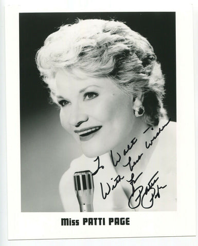 Patti Page Signed 8x10 Photo Vintage Autograph Signature Singer Tennessee Waltz