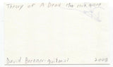 Theory of a Deadman - Dave Brenner Signed 3x5 Index Card Autographed Signature