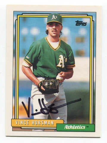 1992 Topps Trade Vince Horsman Signed Card Baseball Autograph AUTO #53T