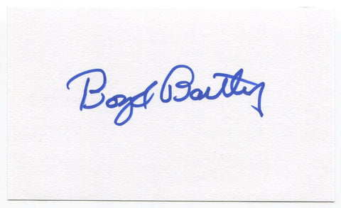 Boyd Bartley 3x5 Index Card Autographed Signature Brooklyn Dodgers Shortstop