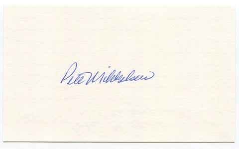 Pete Mikkelsen Signed 3x5 Index Card Autographed MLB Baseball New York Yankees