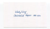 Wally Wolf Signed 3x5 Index Card Autographed Baseball MLB California Angels