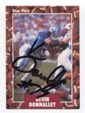 1991 Star Pics Kevin Donnalley Signed Card Football Autograph NFL AUTO #49