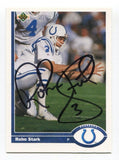 1991 Upper Deck Rohn Stark Signed Card Football Autograph NFL AUTO #197