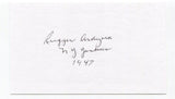 Rugger Ardizoia Signed 3x5 Index Card Autographed Signature New York Yankees 