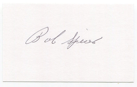 Bob Spicer Signed 3x5 Index Card Autographed Baseball Kansas City Athletics