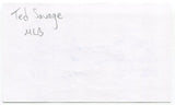 Ted Savage Signed 3x5 Index Card Baseball Autographed Signature Philadelphia